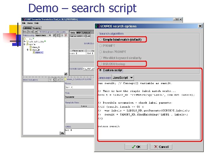 Demo – search script 