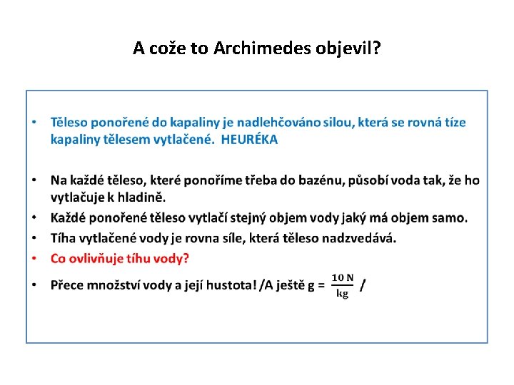 A cože to Archimedes objevil? • 
