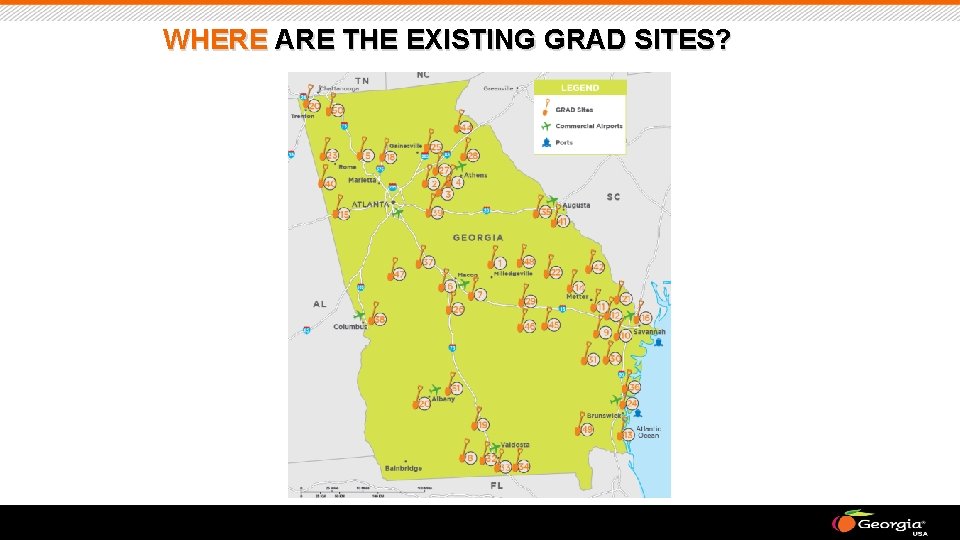WHERE ARE THE EXISTING GRAD SITES? 
