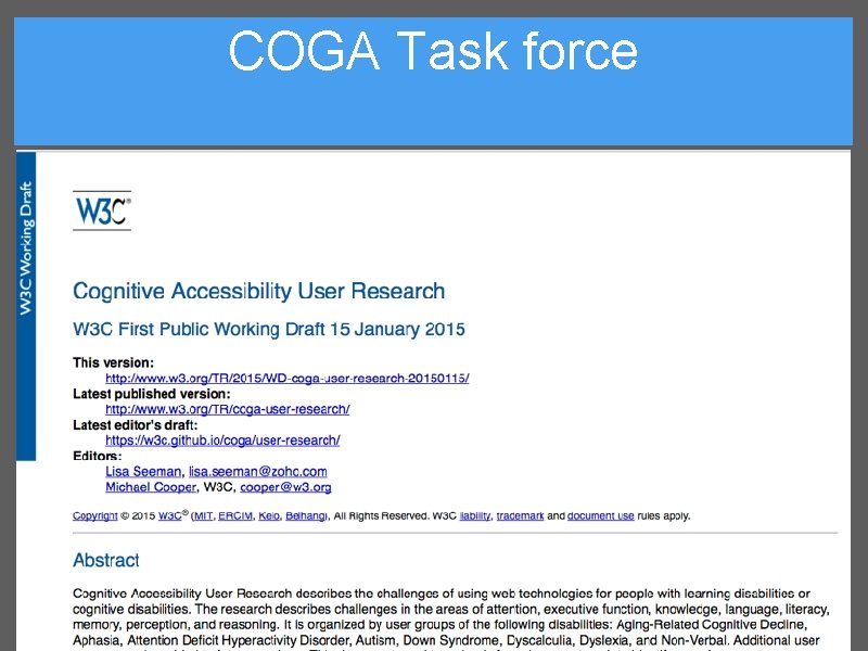 COGA Task force 