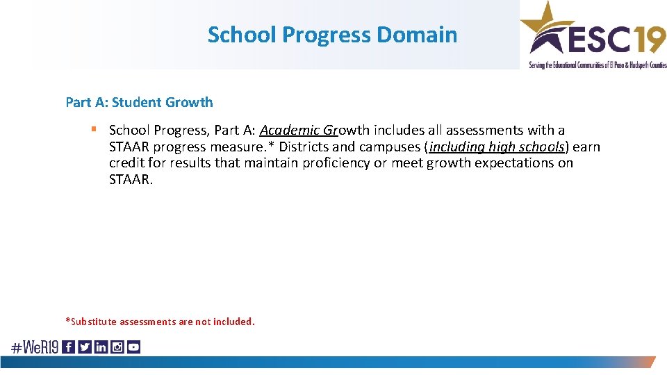 School Progress Domain Part A: Student Growth § School Progress, Part A: Academic Growth