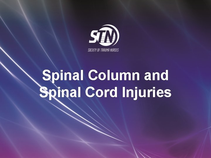 Spinal Column and Spinal Cord Injuries 