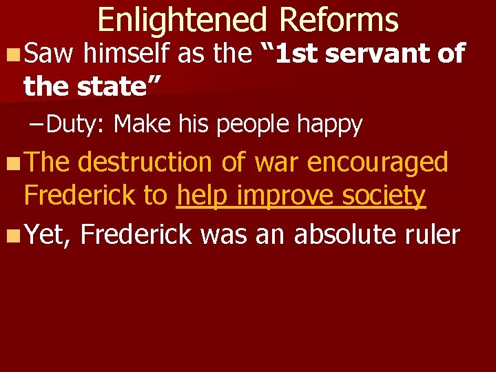 n Saw Enlightened Reforms himself as the “ 1 st servant of the state”