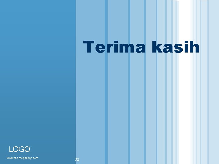 Terima kasih LOGO www. themegallery. com 32 