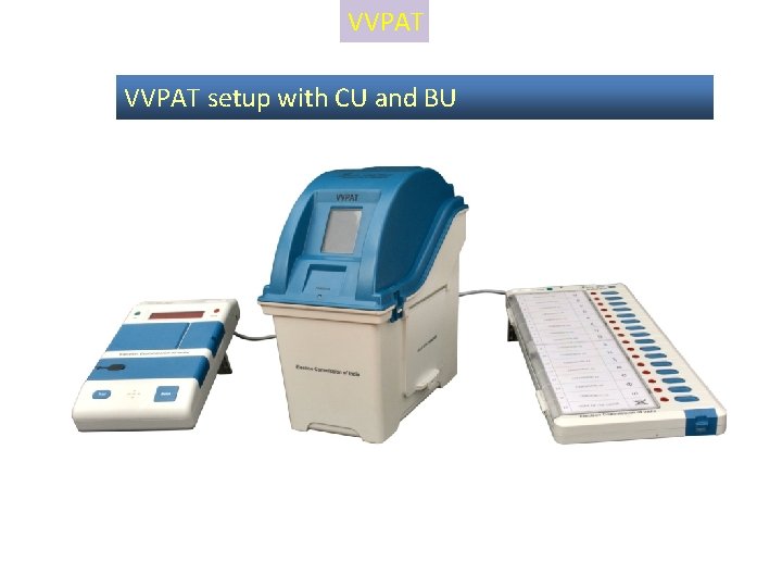 VVPAT setup with CU and BU 