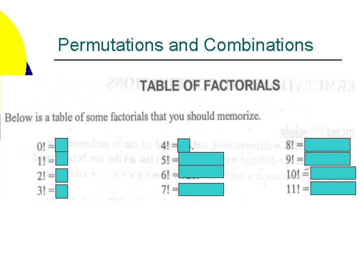 Permutations and Combinations 