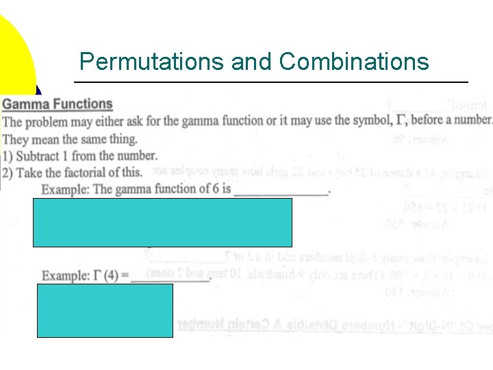 Permutations and Combinations 