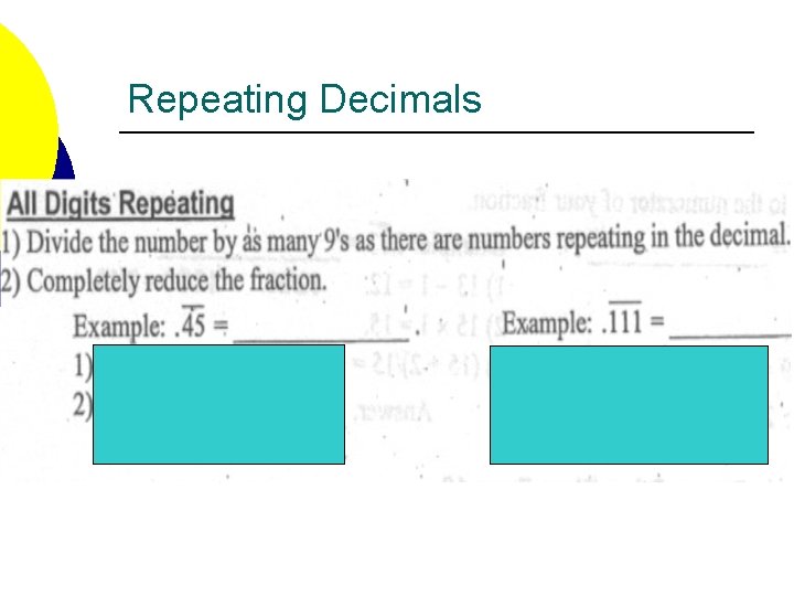 Repeating Decimals 