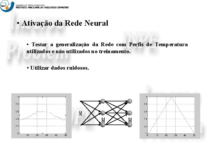  • Ativação da Rede Neural • Testar a generalização da Rede com Perfis