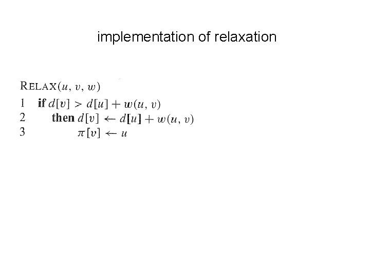 implementation of relaxation 