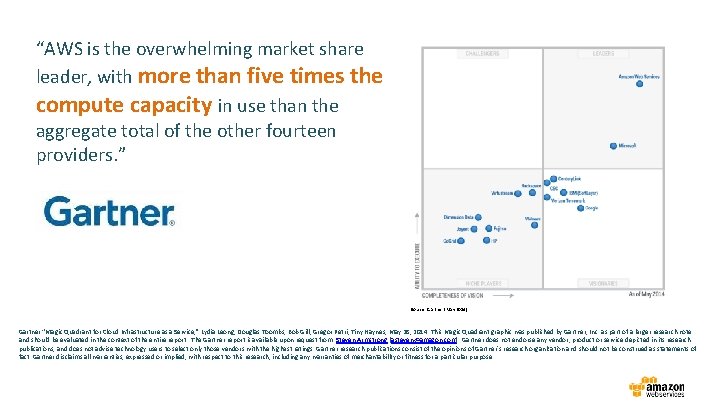 “AWS is the overwhelming market share leader, with more than five times the compute