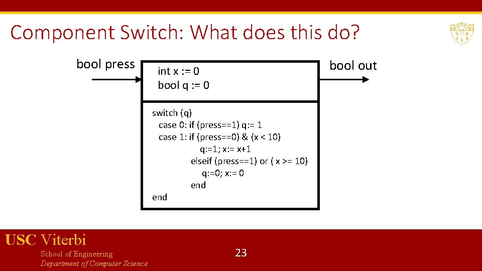 Component Switch: What does this do? bool press bool out int x : =