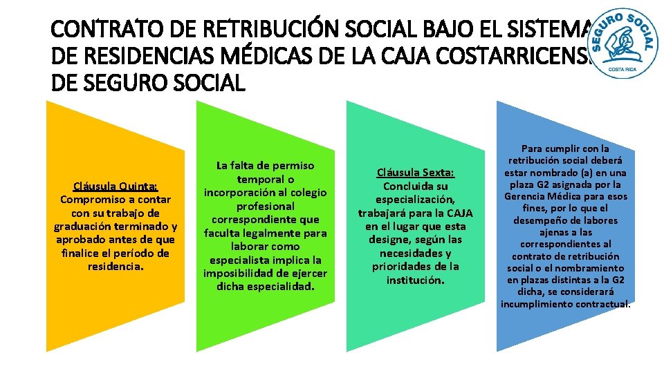 CONTRATO DE RETRIBUCIÓN SOCIAL BAJO EL SISTEMA DE RESIDENCIAS MÉDICAS DE LA CAJA COSTARRICENSE