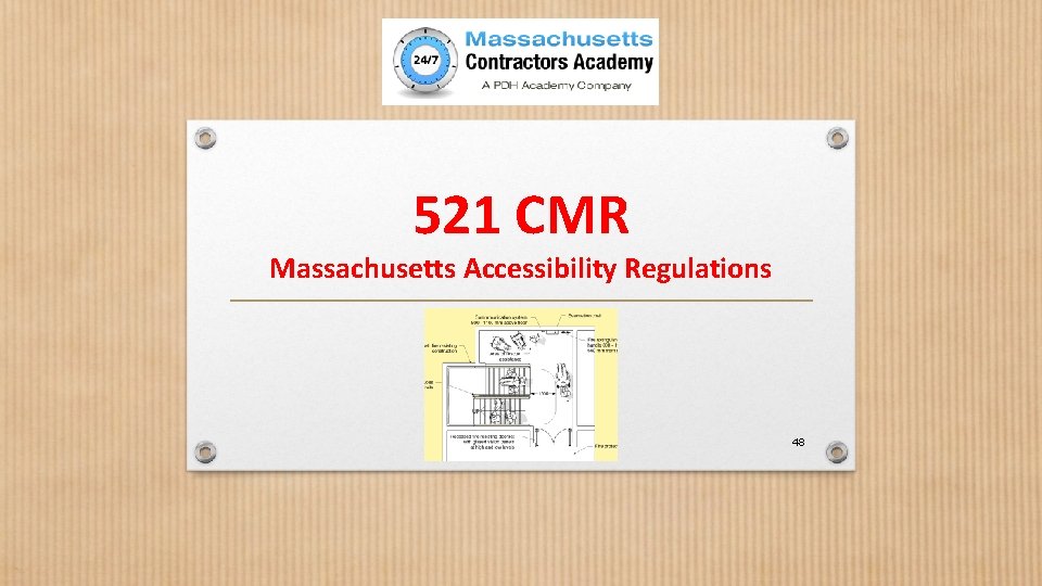 521 CMR Massachusetts Accessibility Regulations 48 