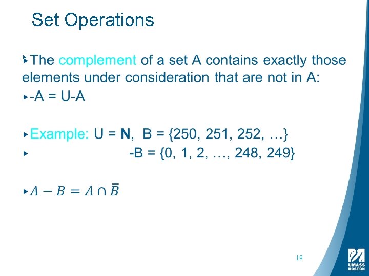 Set Operations ▸ 19 