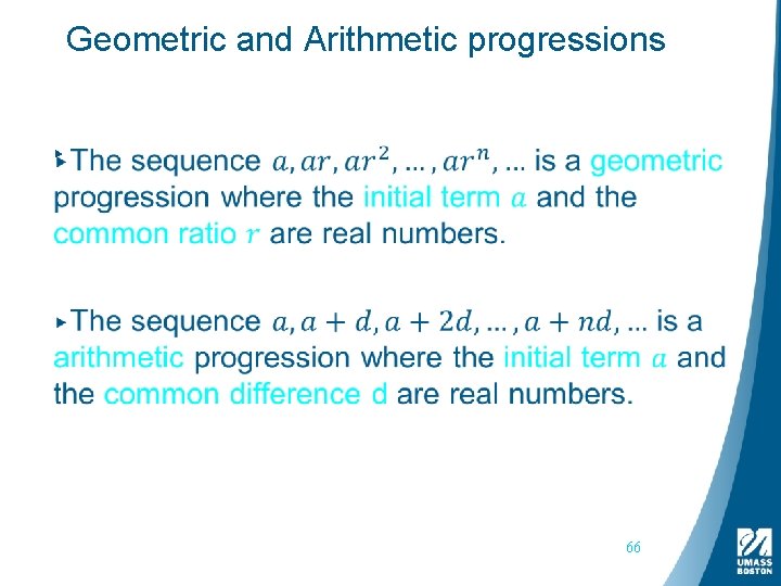 Geometric and Arithmetic progressions ▸ 66 