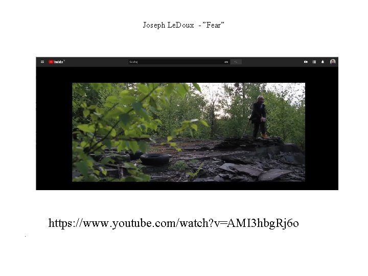 Joseph Le. Doux - ”Fear” https: //www. youtube. com/watch? v=AMI 3 hbg. Rj 6