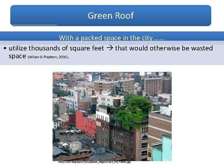 Green Roof With a packed space in the city……. • utilize thousands of square