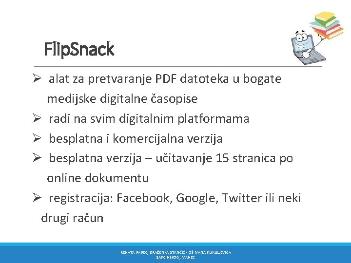 Flip. Snack Ø alat za pretvaranje PDF datoteka u bogate medijske digitalne časopise Ø