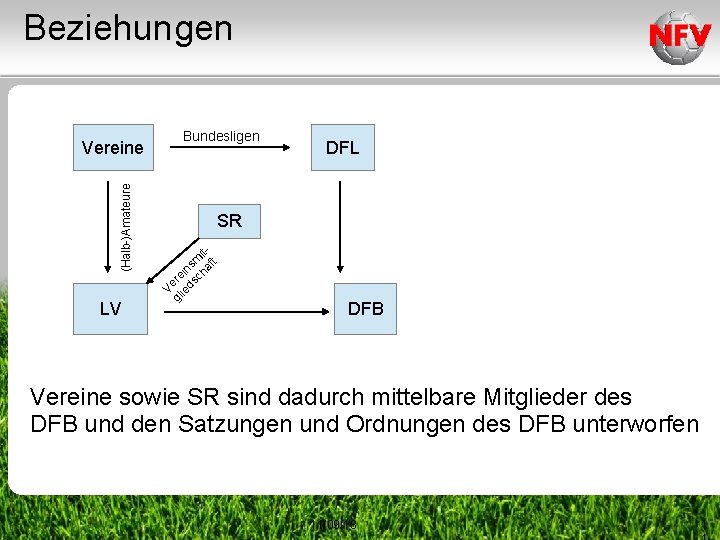 Beziehungen LV Bundesligen DFL SR V gl ere ie in ds s ch mi