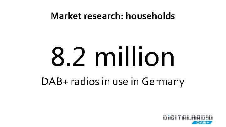 Market research: households 8. 2 million DAB+ radios in use in Germany 