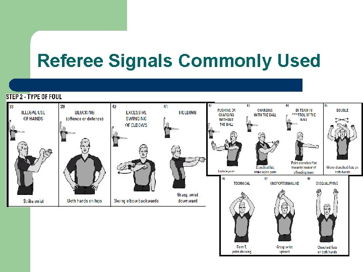 Referee Signals Commonly Used 