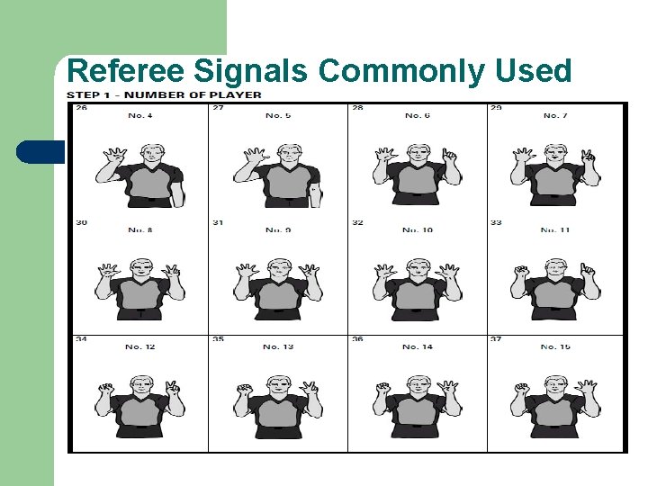 Referee Signals Commonly Used 