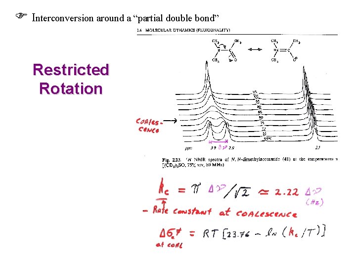 Interconversion around a “partial double bond” Restricted Rotation 
