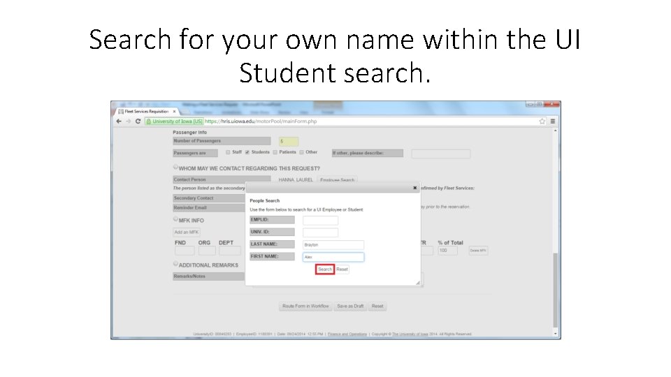Search for your own name within the UI Student search. 