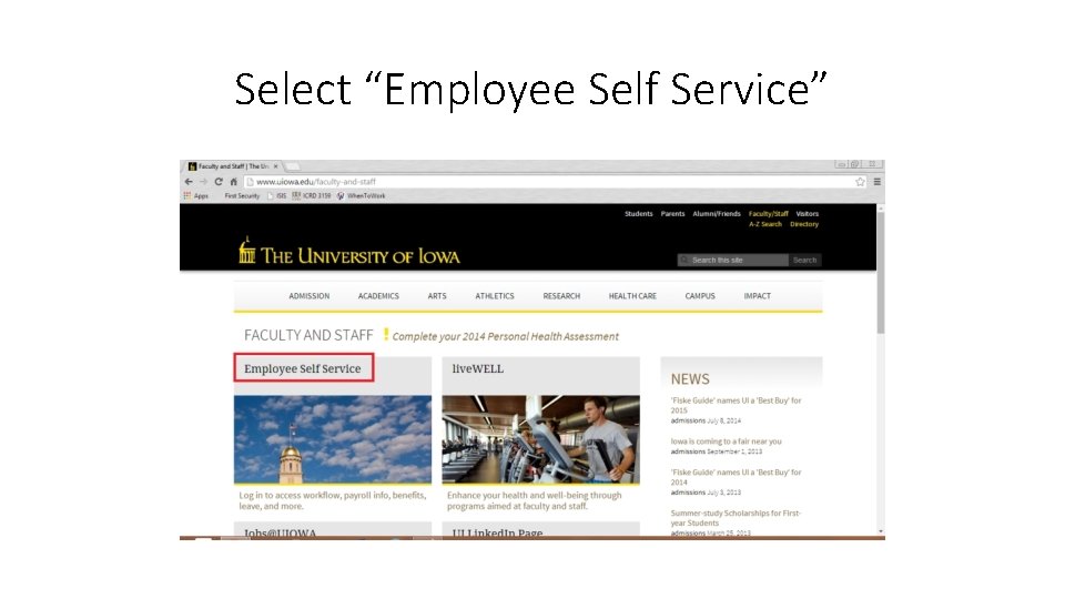 Select “Employee Self Service” 