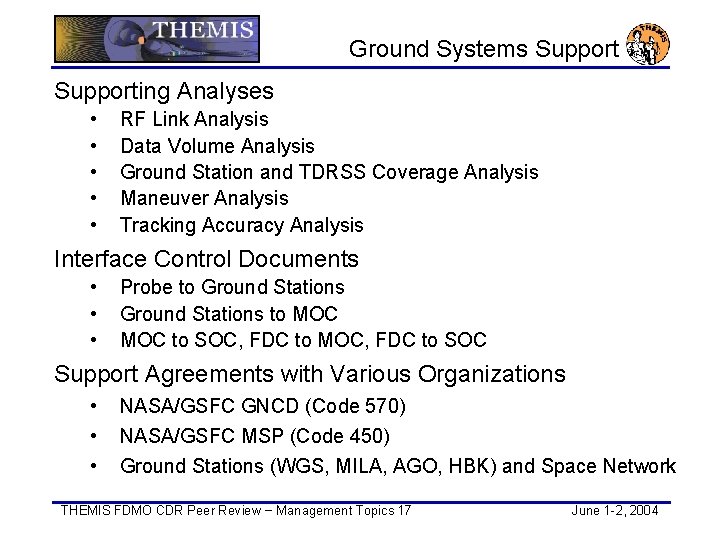 Ground Systems Supporting Analyses • • • RF Link Analysis Data Volume Analysis Ground