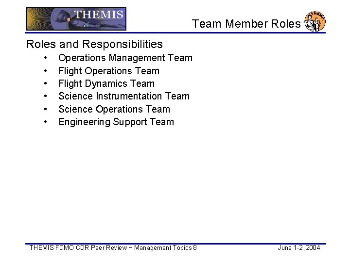 Team Member Roles and Responsibilities • • • Operations Management Team Flight Operations Team