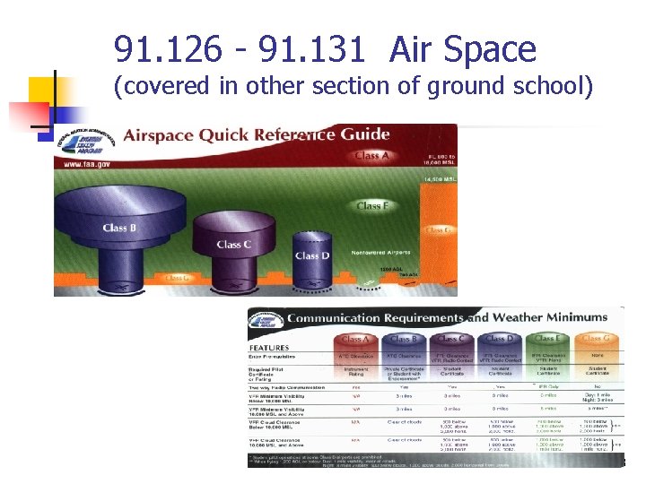 91. 126 - 91. 131 Air Space (covered in other section of ground school)