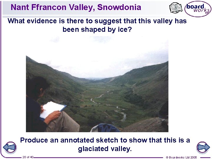 Nant Ffrancon Valley, Snowdonia What evidence is there to suggest that this valley has