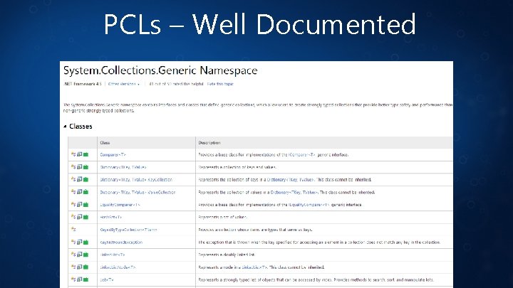 PCLs – Well Documented 