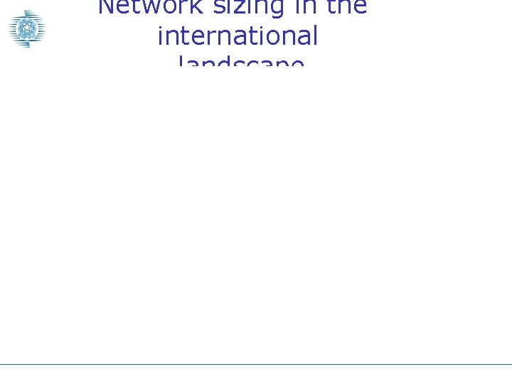 Network sizing in the international landscape 