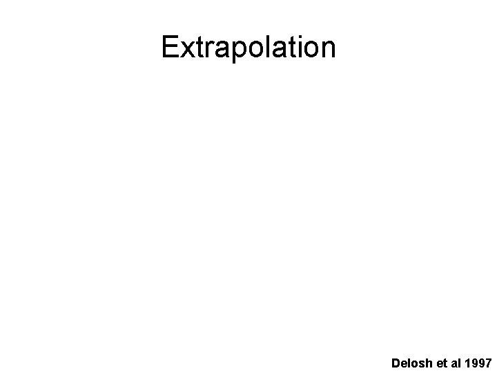 Extrapolation Delosh et al 1997 