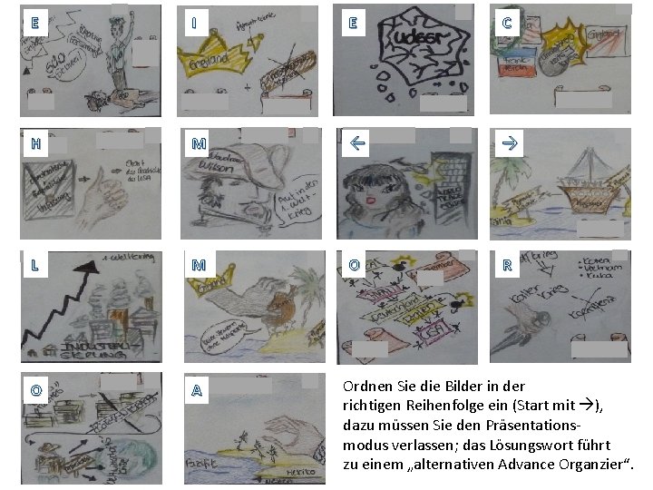 E I E C H M L M O R O A Ordnen Sie