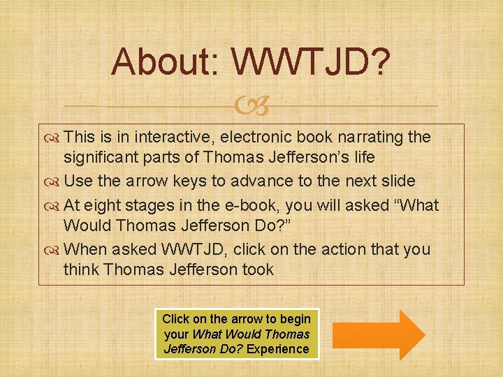 About: WWTJD? This is in interactive, electronic book narrating the significant parts of Thomas