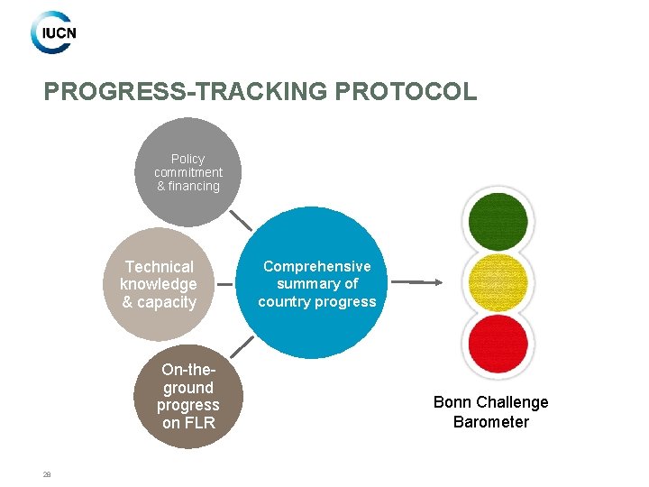 PROGRESS-TRACKING PROTOCOL Policy commitment & financing Technical knowledge & capacity On-theground progress on FLR