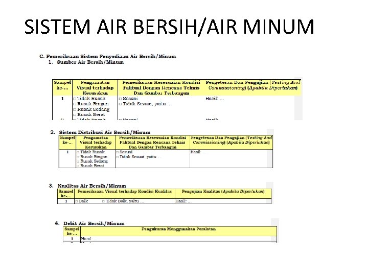 SISTEM AIR BERSIH/AIR MINUM 