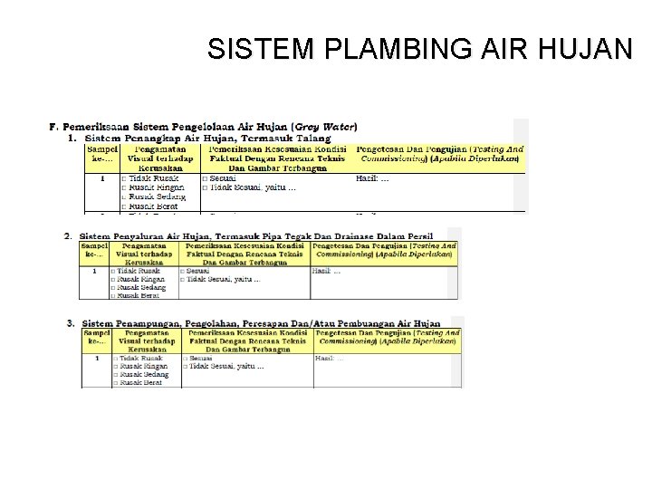 SISTEM PLAMBING AIR HUJAN 