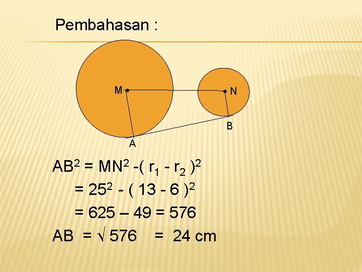 Pembahasan : M N B A AB 2 = MN 2 -( r 1 Pembahasan : M N B A AB 2 = MN 2 -( r 1