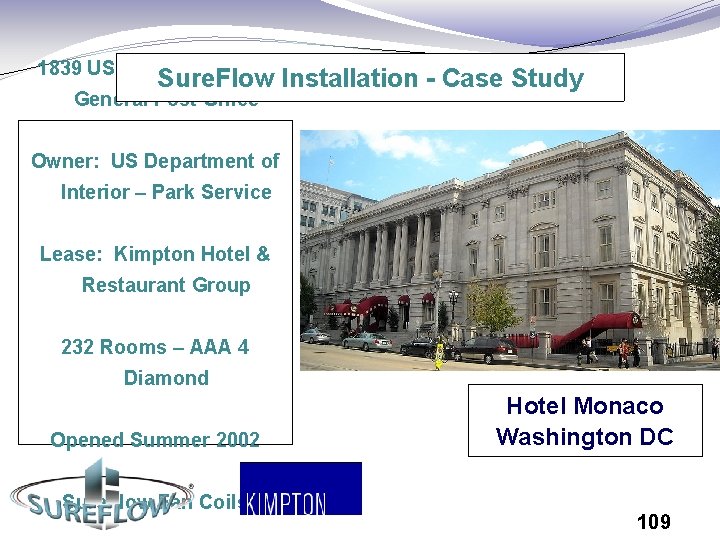 1839 US Tariff Building – Sure. Flow Installation - Case Study General Post Office
