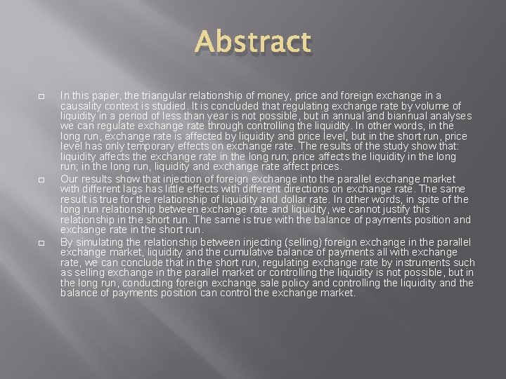 Abstract � � � In this paper, the triangular relationship of money, price and