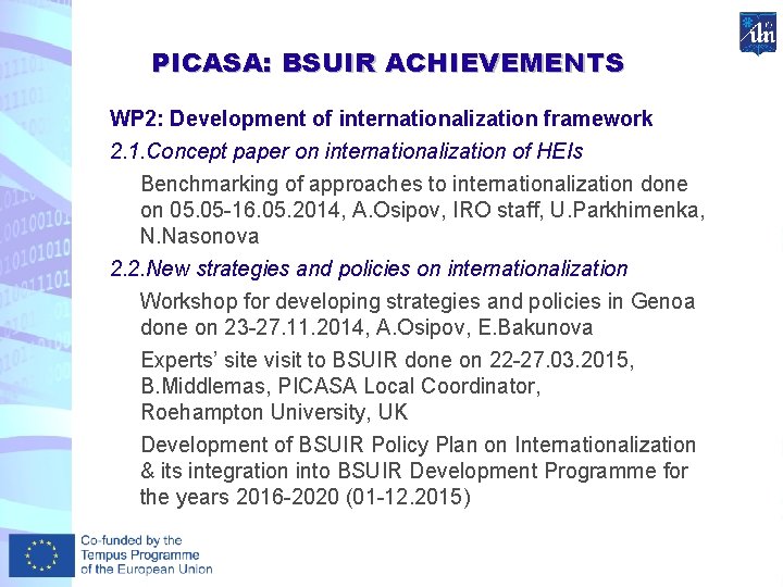 PICASA: BSUIR ACHIEVEMENTS WP 2: Development of internationalization framework 2. 1. Concept paper on