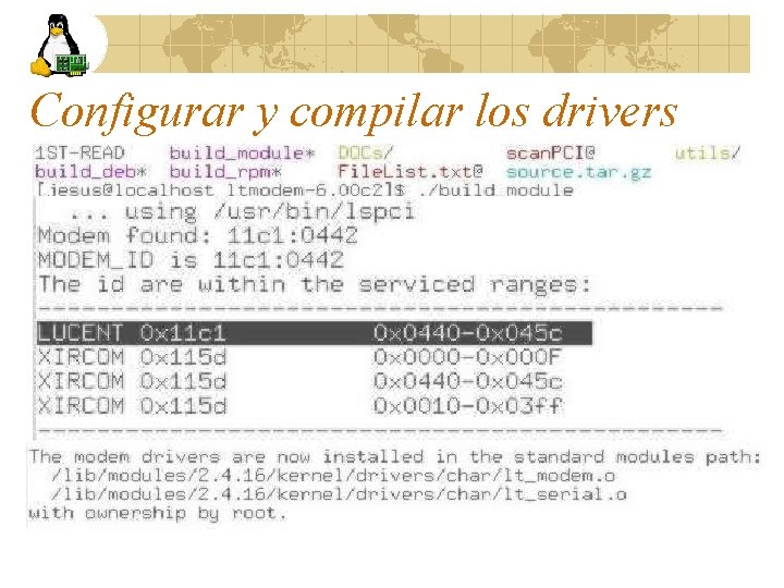 Configurar y compilar los drivers 