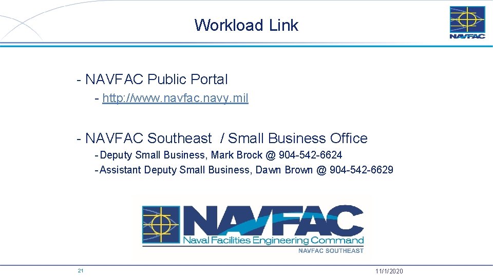 Workload Link - NAVFAC Public Portal - http: //www. navfac. navy. mil - NAVFAC