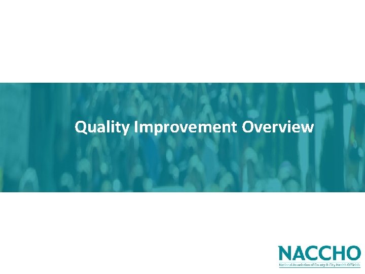 Quality Improvement Overview 