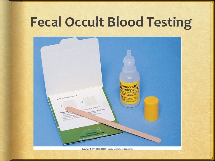 Fecal Occult Blood Testing 